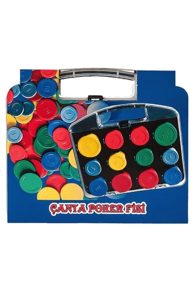 Sedef Çantalı Plastik Poker Fişi Poker Chip Poker Çipi 96 Adet ürün görseli 1
