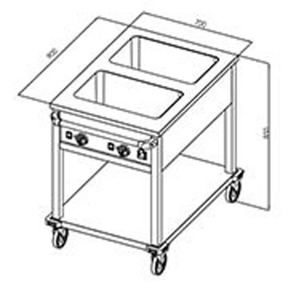 Öztiryakiler 7854.2GN11.00 Elektrikli Bain Marie, Ohbety 2gn ürün görseli 1