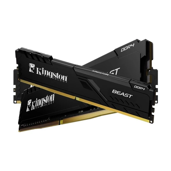 Kingston 16GB 3200MT/s DDR4 CL16 DIMM (Kit of 2) Beast Black Turkey KF432C16BBK2/16TR - RAM ürün görseli 1