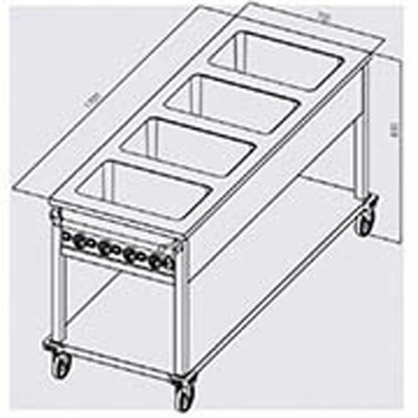 Öztiryakiler 7854.4GN11.00 Elektrikli Bain Marie, Ohbety 4gn ürün görseli 1