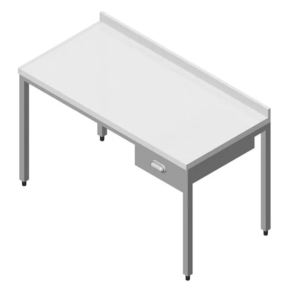 Öztiryakiler 7911.12060.23 Çalışma Tezgahı Polietilen Tablalı Tek Çekmeceli 120x60 Cm ürün görseli 1