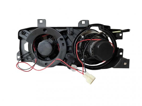 BMW 5-7 SERİSİ E32 E34 ŞEFFAF CAMLI ANGEL FAR SETİ - Resim 2