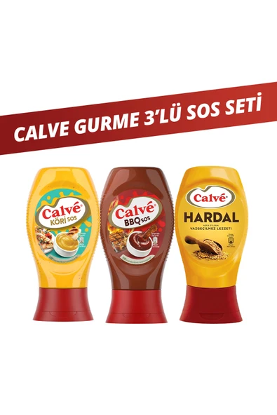 Calve Köri Sos 260 gr Bbq Sos 290 gr Hardal 250 gr ürün görseli 1