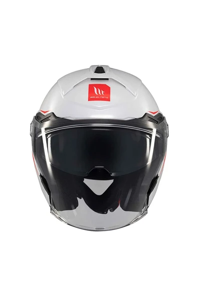 MT Cosmo Sv Solid A0 Parlak Beyaz Açık Kask - Resim 2