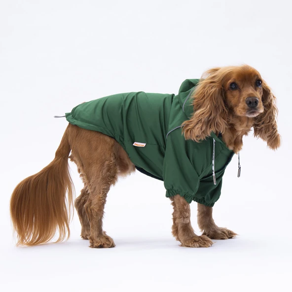 Pawstar Pluvia İçi Polar Küçük Irk Köpek Yağmurluğu Yeşil ürün görseli 1