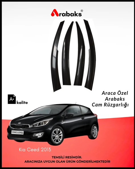 Kia Ceed 2013 Cam Rüzgarlığı 4'lü Takım (MUGEN TİP, DAYANIKLI MALZEME, KOLAY MONTAJ) ürün görseli 1