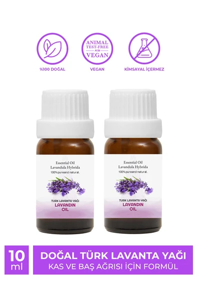 PROCLİS Türk Lavanta Yağı,%100 Doğal Bitkisel Uçucu Yağ, Lavandin Oil, 2'li Set 2x10 ml ürün görseli 1