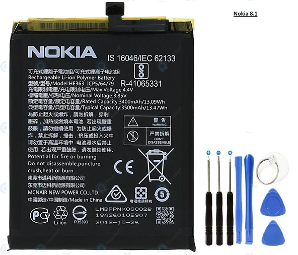 NOKİA 8.1-X7 Batarya Pil TA1119 HE363 ve Tamir Seti ürün görseli 1