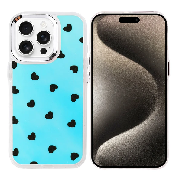 iPhone 15 Pro Kılıf Airbag Tasarımlı Renkli Desenli Kapak Kılıf ürün görseli 1