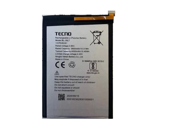 Axya Tecno Spark 4 Pil Batarya BL-39 LT- Spark 4 Pro ürün görseli 1