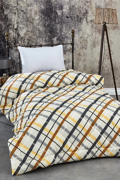 Komfort Home Tek Kişilik Baskılı Pamuklu Silikon Yorgan 155x215 CM ürün görseli 1