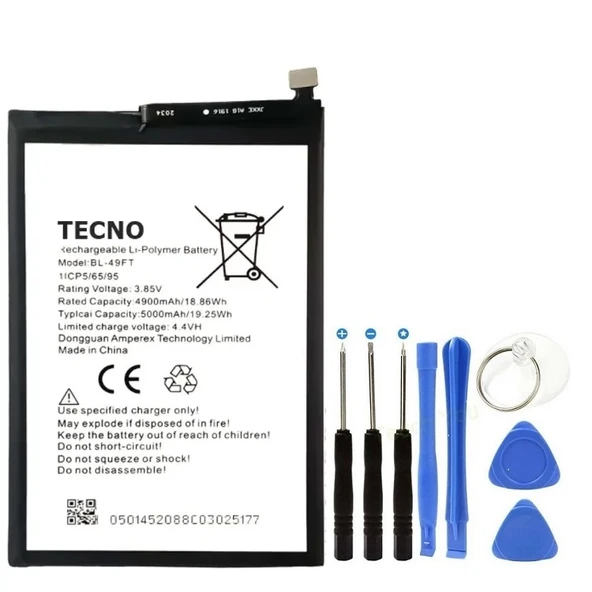 Tecno Spark 6 Go Pil Batarya BL-49FT 5000 mAh+Tamir Set ürün görseli 1