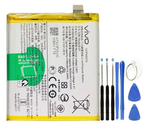 Vivo Y15 Pil Batarya B-G1+Tamir Set 3700 mAh ürün görseli 1