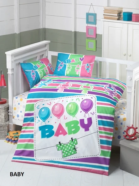 Komfort Home Bebek Uyku Seti %100 Pamuk (Yorgan ve +2 Yastıklı) ürün görseli 1