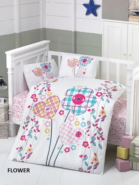 Komfort Home Bebek Uyku Seti %100 Pamuk (Yorgan ve +2 Yastıklı) ürün görseli 1