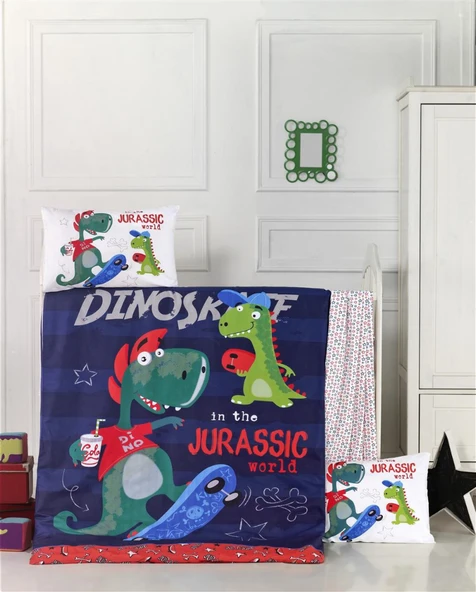Komfort Home Bebek Uyku Seti %100 Pamuk / Dino ürün görseli 1