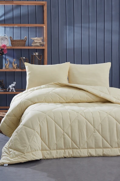 Komfort Home Battal Boy %100 Pamuk Kumaş Yorgan / Sarı ürün görseli 1