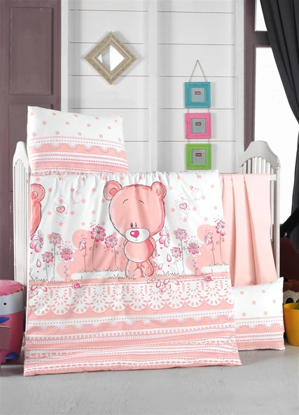 Komfort Home Bebek Uyku Seti %100 Pamuk / Pinky ürün görseli 1