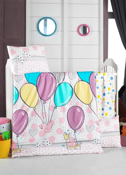 Komfort Home Bebek Uyku Seti %100 Pamuk / Balloons ürün görseli 1