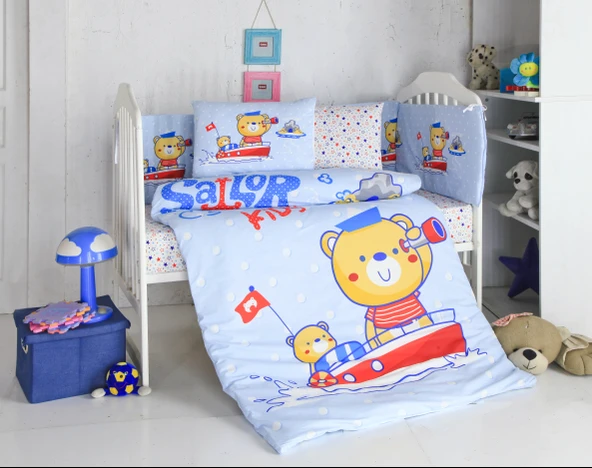 Komfort Home Bebek Uyku Seti 8 Parça Ranforce %100 Pamuk /Captain ürün görseli 1