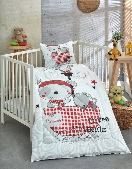 Komfort Home Ranforce Bebek Yorgan Seti %100 Pamuk / V19 ürün görseli 1