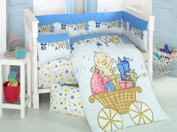 Komfort Home Bebek Uyku Seti 8 Parça Ranforce %100 Pamuk /Neşeli ürün görseli 1