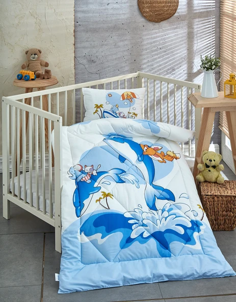 Komfort Home Baskılı Bebek Yorgan Seti %100 Pamuk Silikon Dolgu /B1 ürün görseli 1