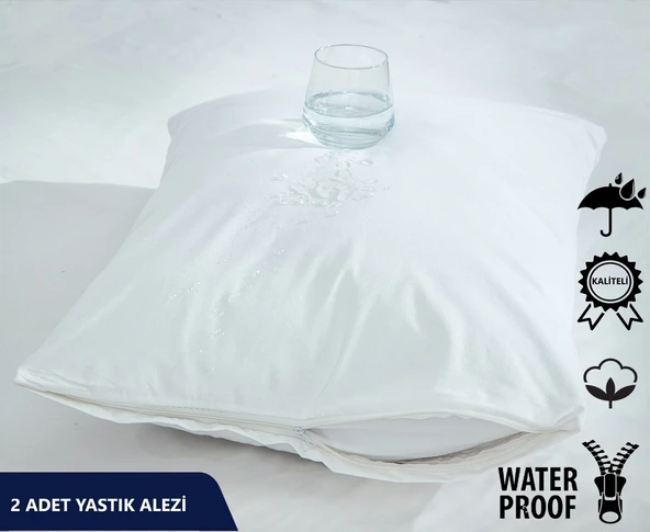 Komfort Home 50x70 cm Pamuklu Sıvı Geçirmez Yastık Koruyucu Alez 2 Adet ürün görseli 1