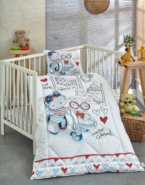 Komfort Home Ranforce Bebek Yorgan Seti %100 Pamuk / V24 ürün görseli 1