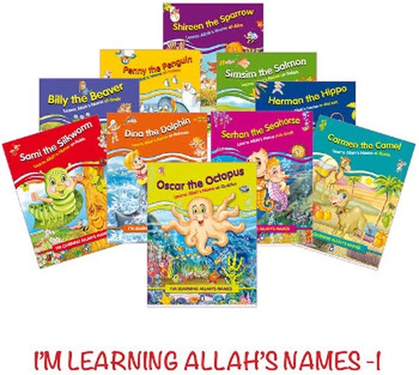 Allahın İsimlerini Öğreniyorum - 1 (10 Kitap Set İngilizce) ürün görseli 1