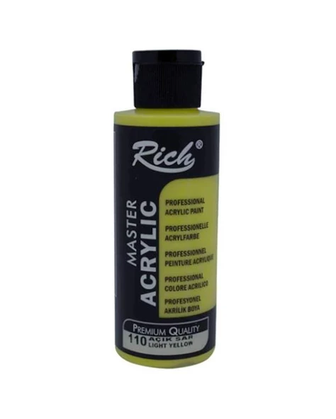 Rich Master Akrilik Boya Açık Sarı 120ml ürün görseli 1