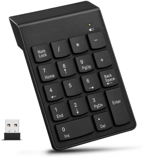 PrimeX PX-1510K Siyah Usb Kablosuz Numerik Klavye Keypad ürün görseli 1
