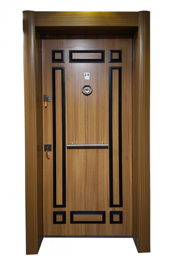 Tezwood 2468 Eskitme Çelik Kapı,Daire Kapısı,Kabartma Model ürün görseli 1