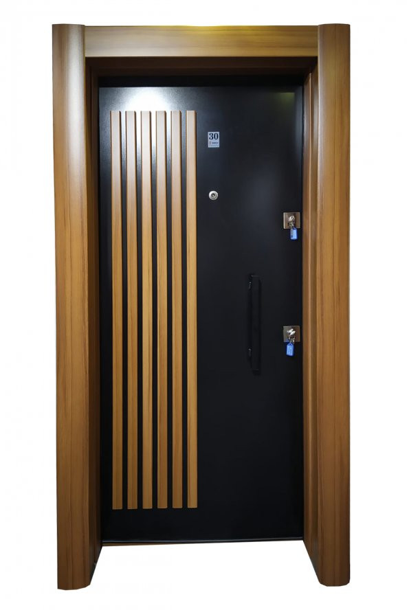 Tezwood Ahşap Kapı Sanayi 3458 Ahşap Kabartmalı Daire Çelik Kapısı,Kale Kilit Sistemi ürün görseli 1