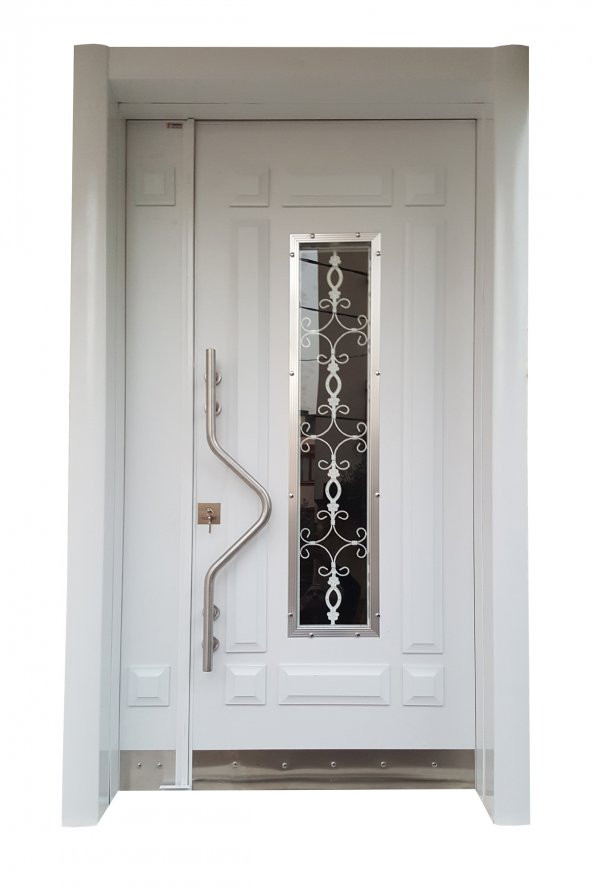 Tezwood 0142 Bas Açlı Çelik Kapı,Bina Giriş Kapısı,Lüks Kapı ürün görseli 1