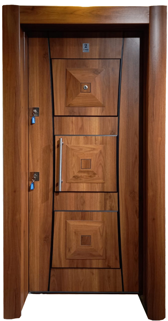 Tezwood Ahşap Kapı Sanayi 3451 Daire Çelik Kapısı,Lüks Villa Kapısı ürün görseli 1