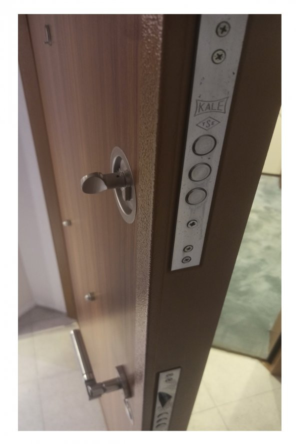 Tezwood 3654 Ahşap Kaplama Daire Çelik Kapı Rustik Model - Resim 4