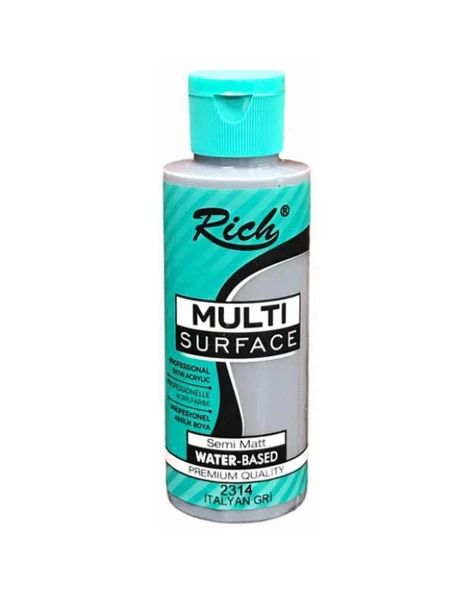 Rich Multi Surface Akrilik Boya İtalyan Gri 120cc ürün görseli 1