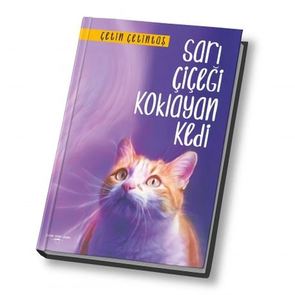 Sarı Çiçeği Koklayan Kedi ürün görseli 1
