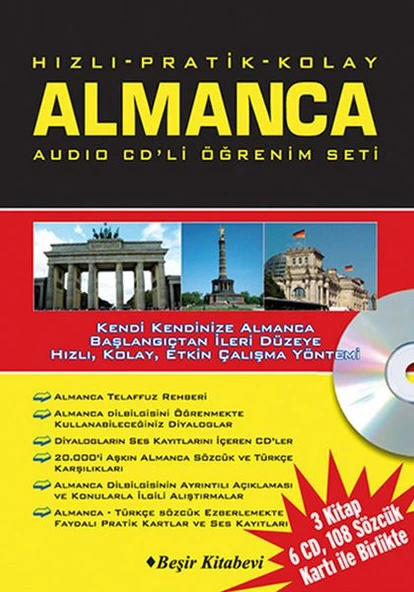 Hızlı Pratik Kolay Almanca Audio CDli Öğrenim Set ürün görseli 1