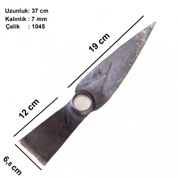 Tapan Bağ Bahçe Kazması 37 X 7 cm ( Kaynaksız % 100 El Yapımı ) 1 ürün görseli 1