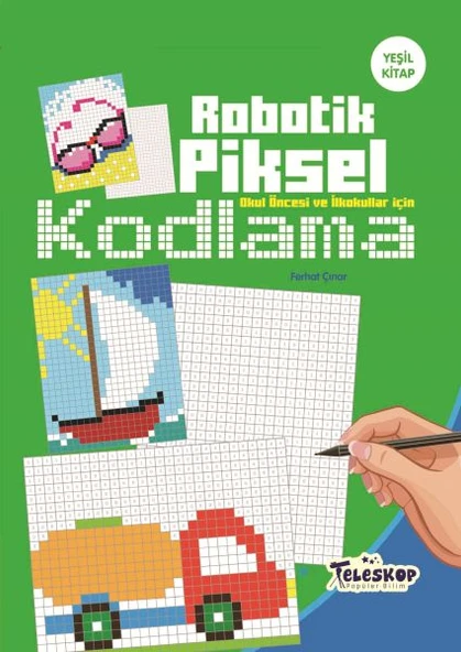 Robotik Piksel Kodlama Yeşil Kitap ürün görseli 1