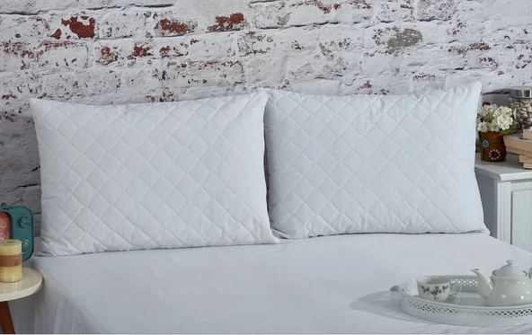 Komfort Home Kapitoneli Pamuklu Yastık Koruyucu 50x70 CM (2 Adet) ürün görseli 1