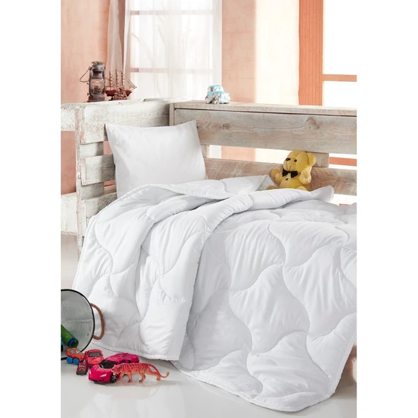 Komfort Home Microfiber Bebek Yorganı 95x145 CM / Beyaz ürün görseli 1