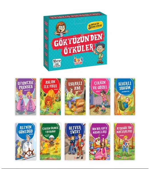 Gökyüzünden Öyküler - (10 Kitap+Soru Kitapçığı) ürün görseli 1
