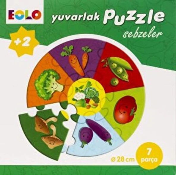 Yuvarlak Puzzle-Sebzeler ürün görseli 1