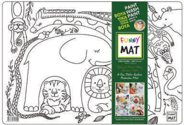 Funny Mat - Vahşi Dostlar 33,5x48cm ürün görseli 1