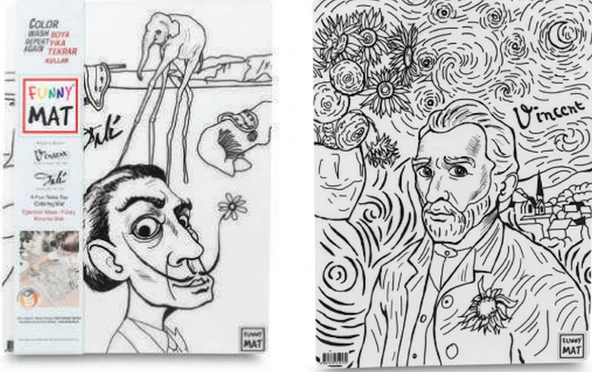 Funny Mat - Vıncent Van Gogh Ve Salvador Dalı 25 X 35 Cm ürün görseli 1