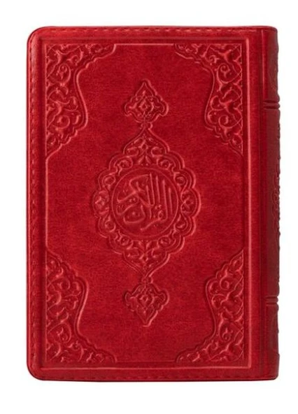 2 Renkli Kırmızı Çanta Boy Kur'an-I Kerim (Yaldızlı-Kılıflı) 2 Renkli Kuranı Kerimler ürün görseli 1