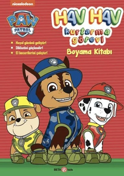 Paw Patrol Hav Hav Kurtarma Görevi Boyama Kitabı ürün görseli 1